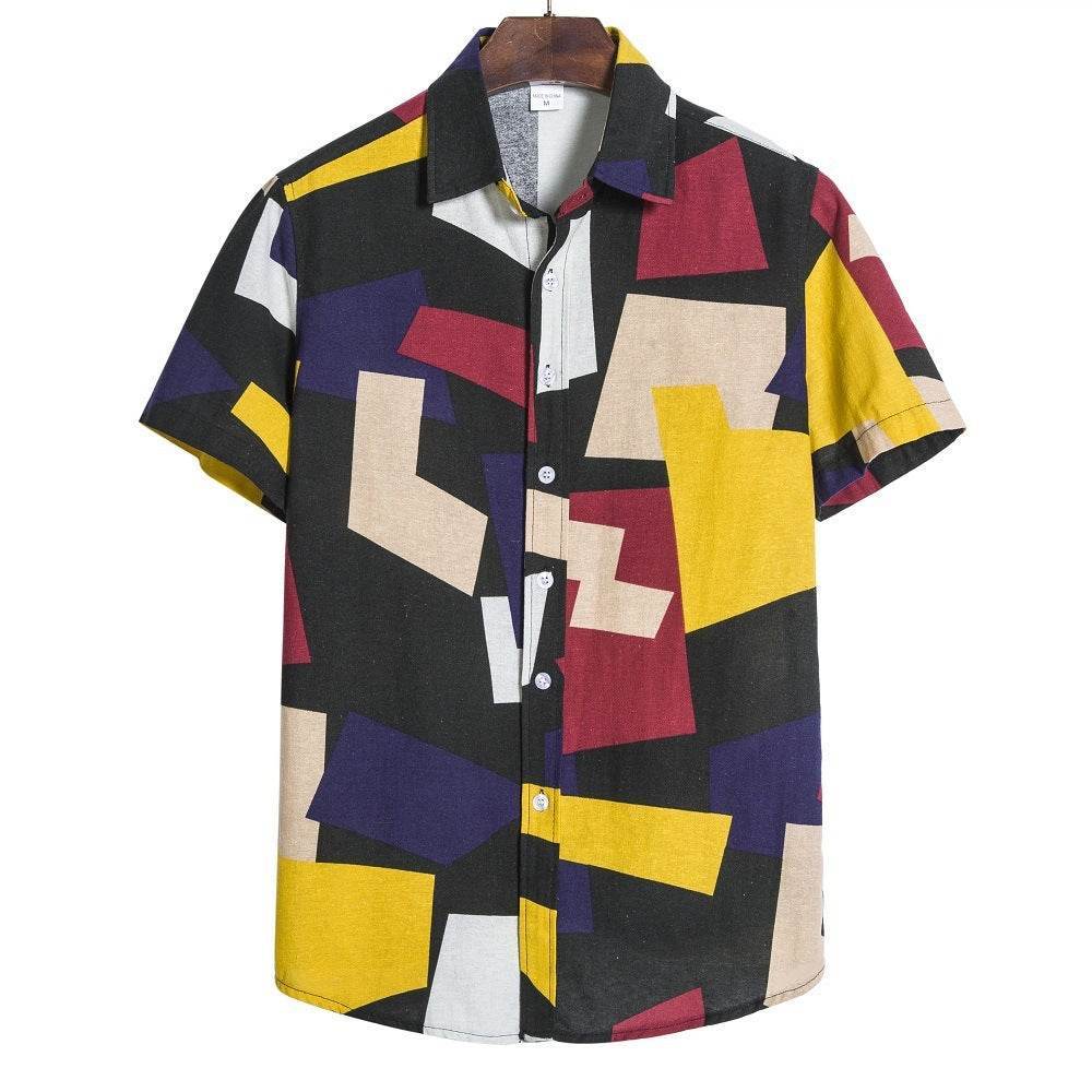 Men’s Geometric Print Shirt – Bold Style & Modern Design - MODISH X 