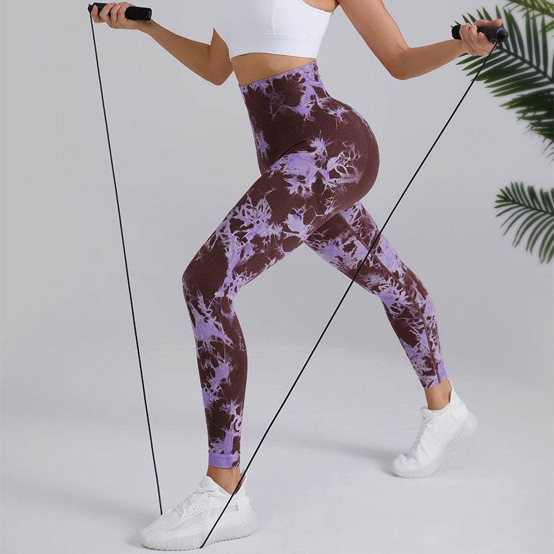 Tie-Dye Girls Sports Leggings – High-Waisted & Perfect for Every Workout - MODISH X 