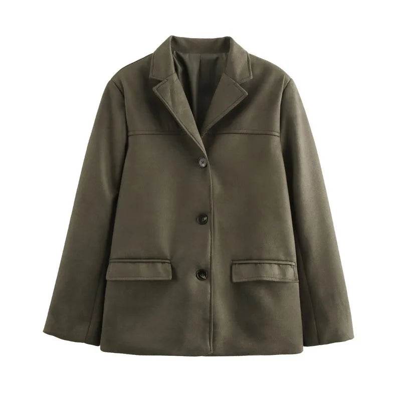 Women’s Vintage Loose Fit Blazer Coat – Classic, Chic & Comfy - MODISH X 