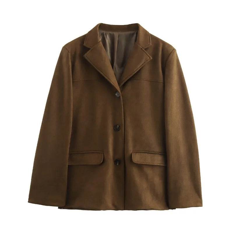Women’s Vintage Loose Fit Blazer Coat – Classic, Chic & Comfy - MODISH X 