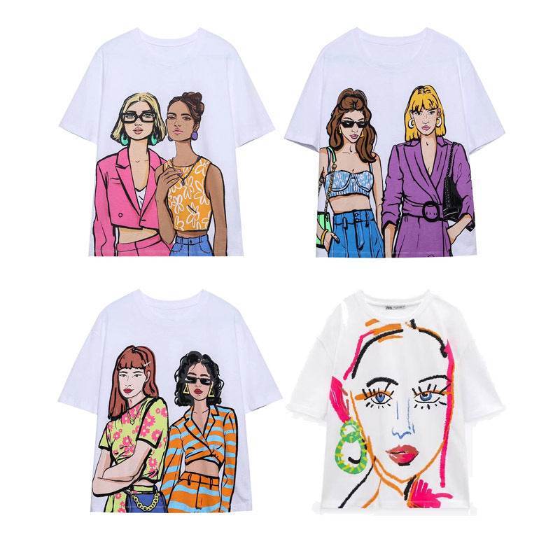 Women's Fashion Short-Sleeved Printed T-Shirts – Trendy & Modish - MODISH X 