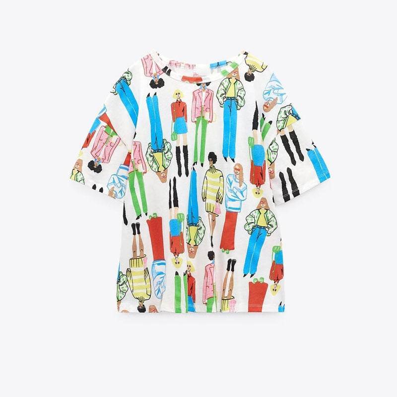 Women's Fashion Short-Sleeved Printed T-Shirts – Trendy & Modish - MODISH X 