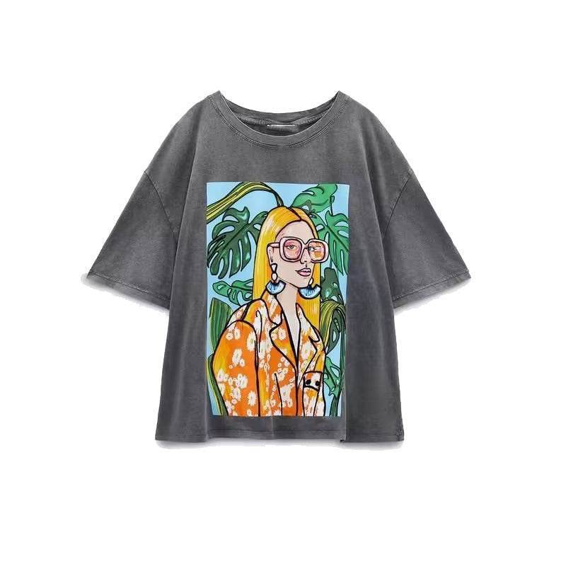 Women's Fashion Short-Sleeved Printed T-Shirts – Trendy & Modish - MODISH X 