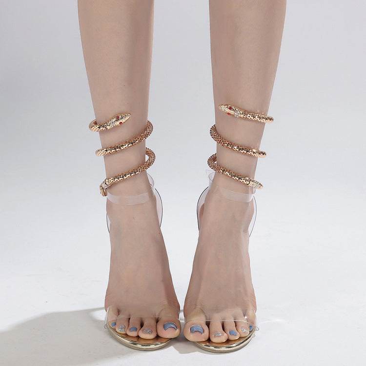 Women's Rhinestone High Heel Sandals – Modish & Elegant Wrap Design - MODISH X 