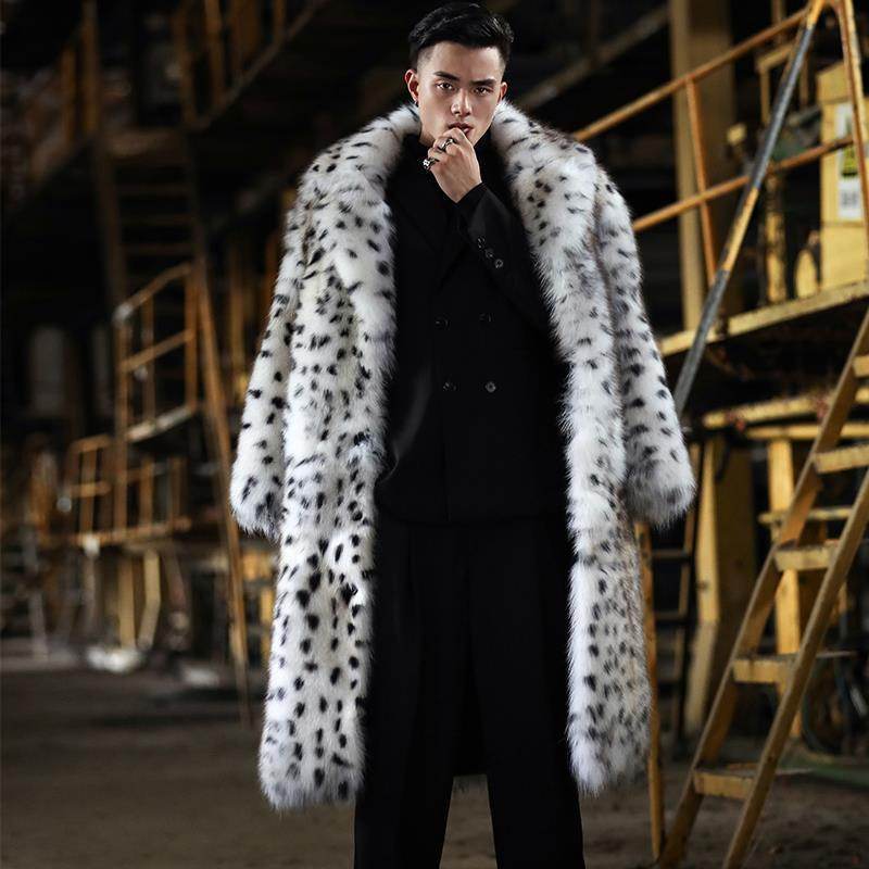 Men's Long Slim Fit Fur Coat – Luxurious Winter Style - MODISH X 