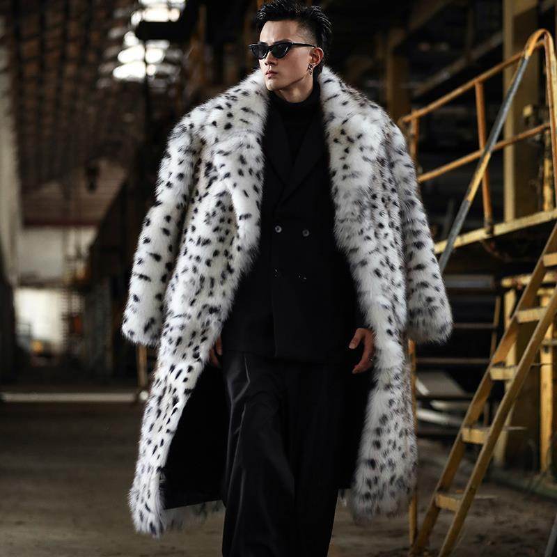 Men's Long Slim Fit Fur Coat – Luxurious Winter Style - MODISH X 