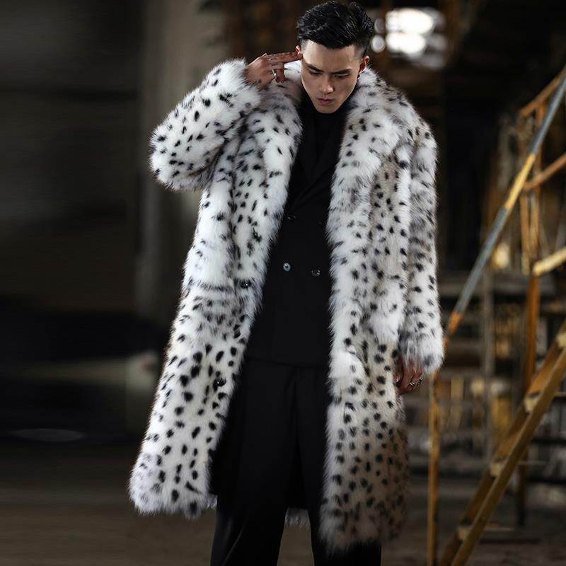 Men's Long Slim Fit Fur Coat – Luxurious Winter Style - MODISH X 