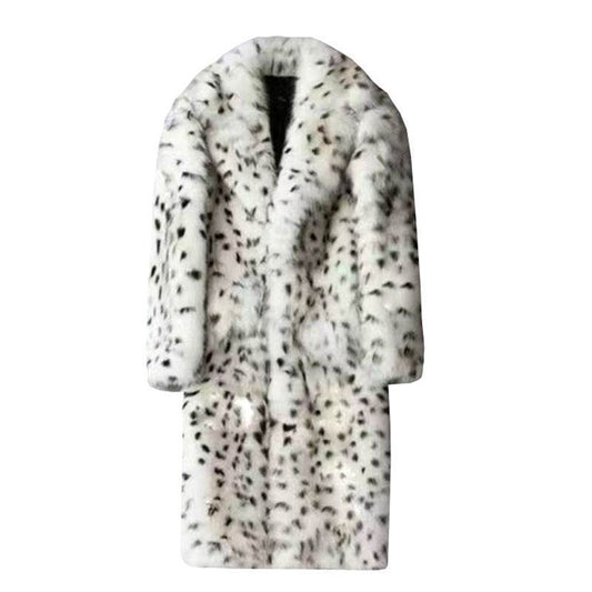 Men's Long Slim Fit Fur Coat – Luxurious Winter Style - MODISH X 
