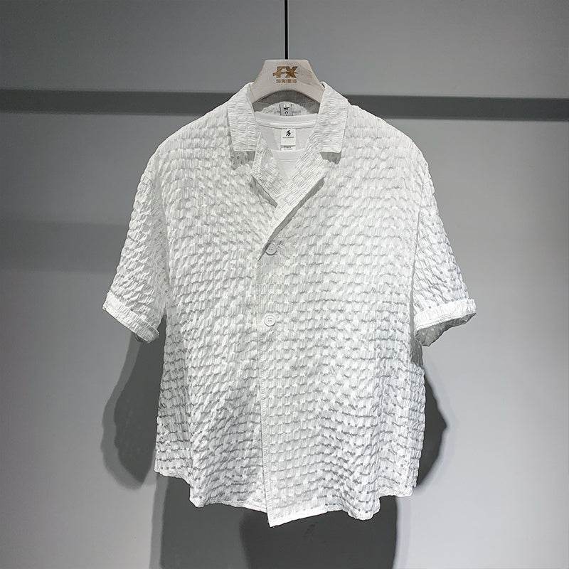 Men's Checkered Loose Half Sleeve Shirts – Trendy & Comfortable Style - MODISH X 