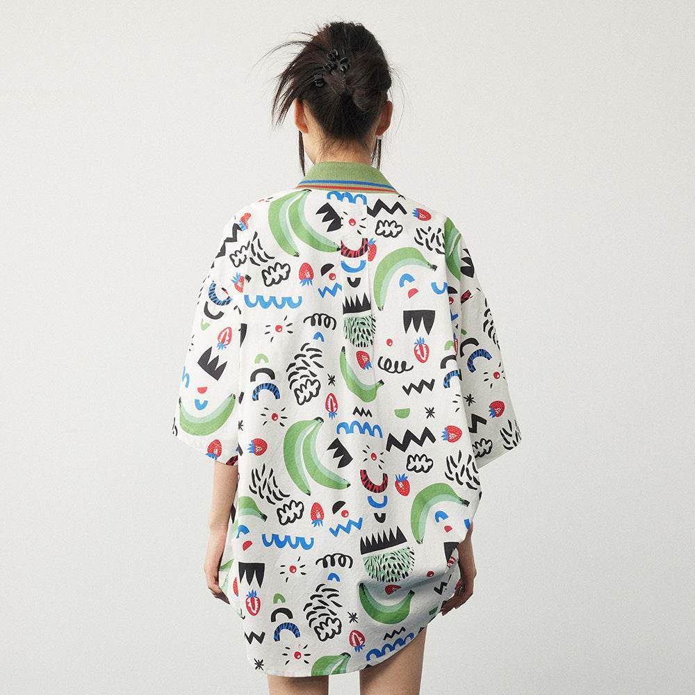 Unisex Abstract Summer Printed Shirts – Stylish Cotton Comfort - MODISH X 