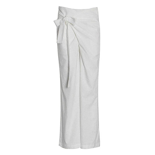 Women’s High-Waist Bowknot Trousers – Stylish UK Fit for Autumn - MODISH X 