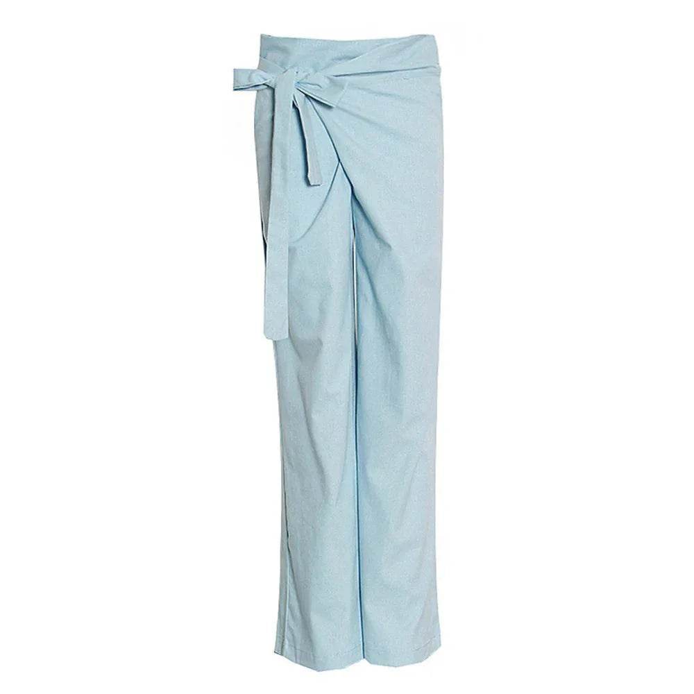 Women’s High-Waist Bowknot Trousers – Stylish UK Fit for Autumn - MODISH X 