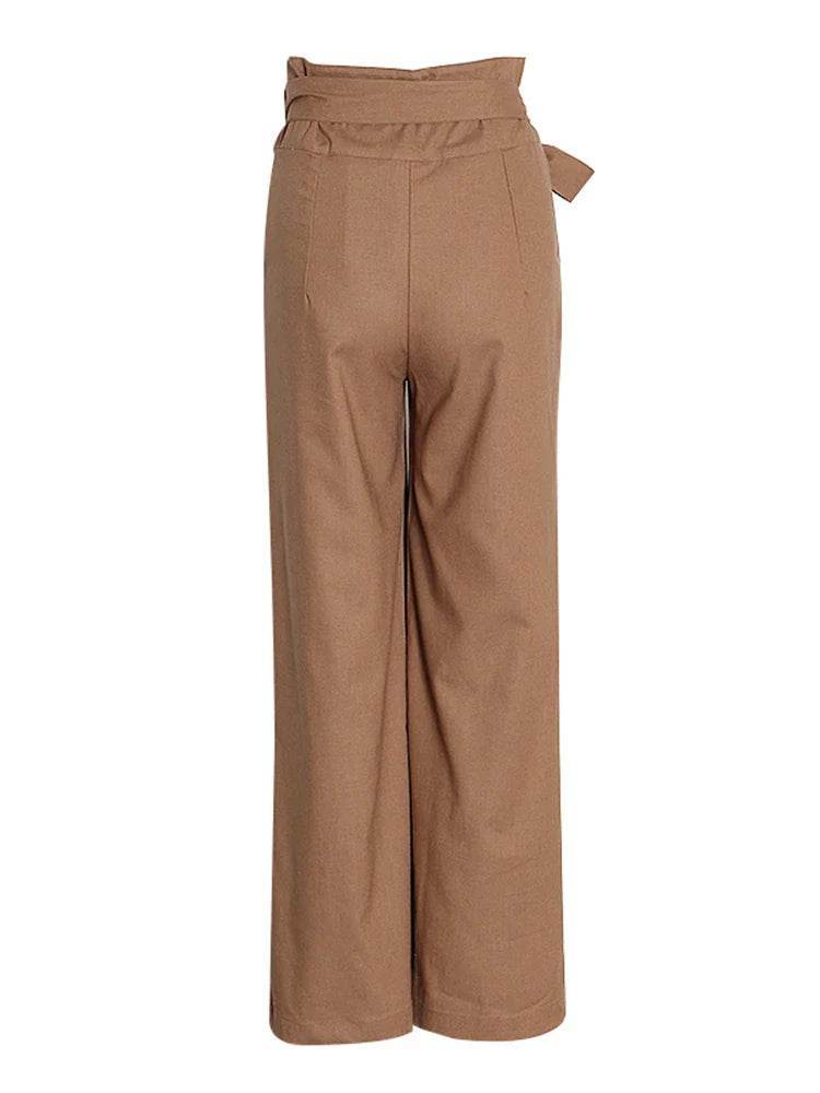 Women’s High-Waist Bowknot Trousers – Stylish UK Fit for Autumn - MODISH X 
