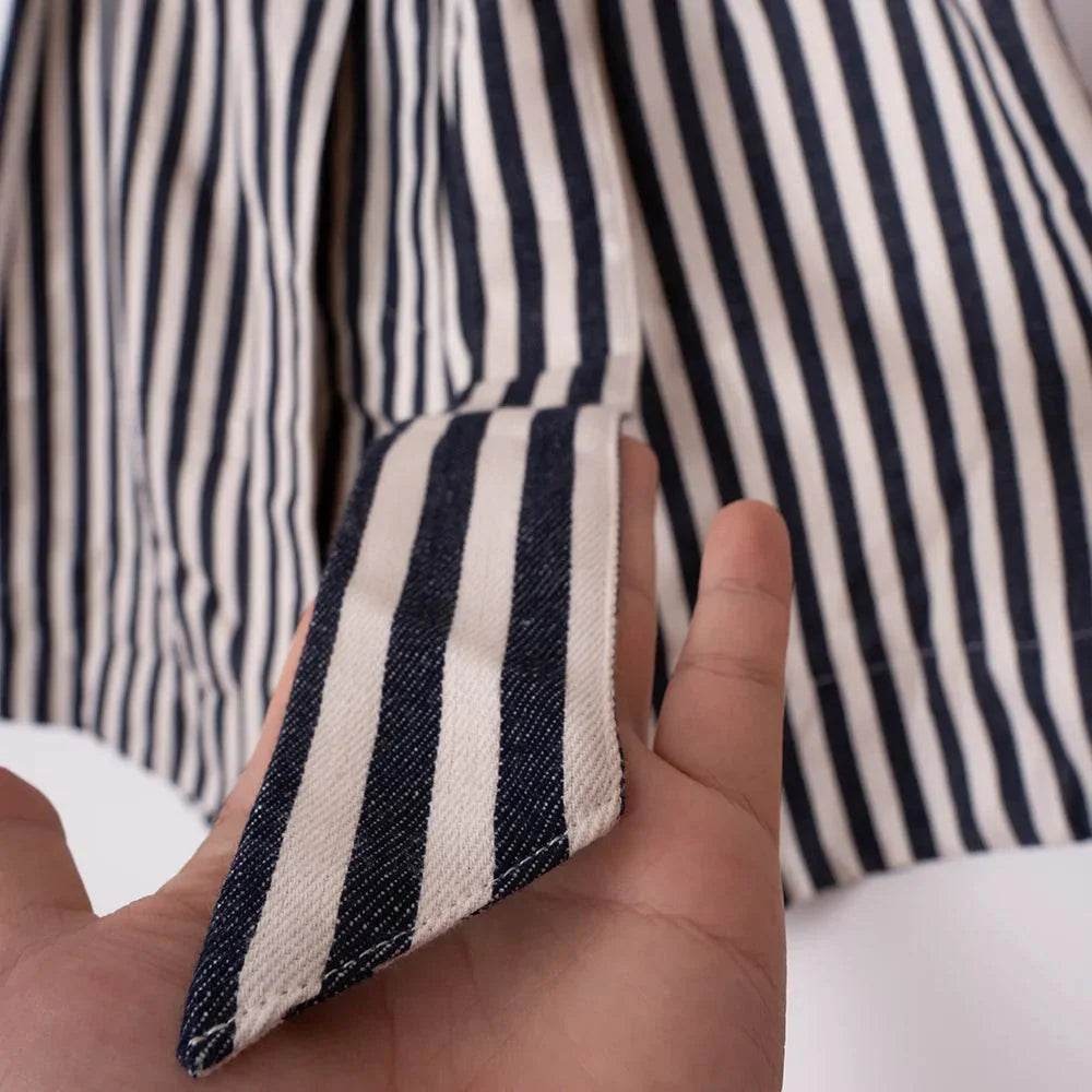 Women’s Vintage Stripe Lace-Up High Waist Shorts – Retro Summer Look - MODISH X 