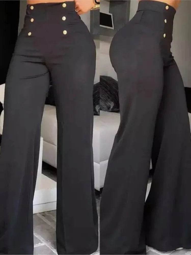 Women’s High Waist Wide Leg Pants – Elegant & Stylish Office Look - MODISH X 