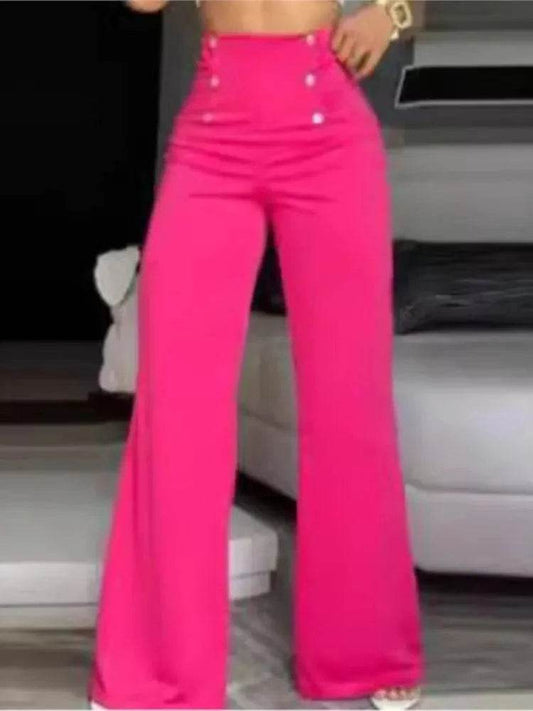 Women’s High Waist Wide Leg Pants – Elegant & Stylish Office Look - MODISH X 