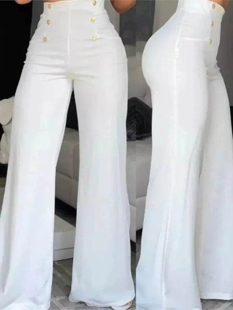 Women’s High Waist Wide Leg Pants – Elegant & Stylish Office Look - MODISH X 