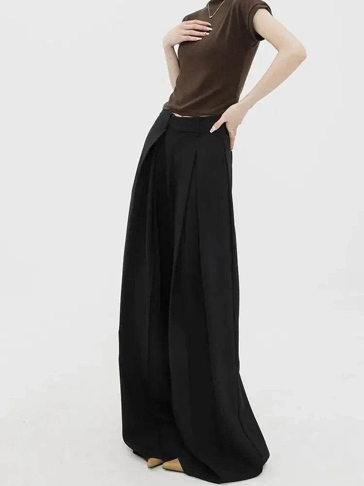 Women’s High-Waist Drapey Wide-Leg Pants – Chic & Comfortable Style - MODISH X 