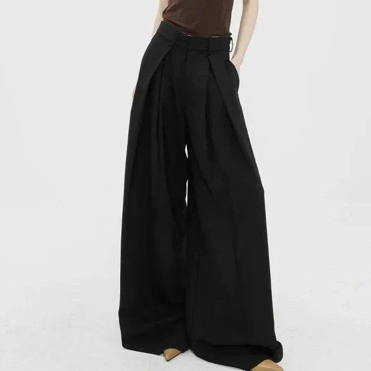 Women’s High-Waist Drapey Wide-Leg Pants – Chic & Comfortable Style - MODISH X 