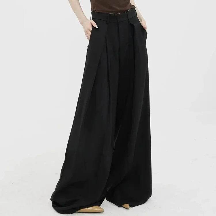 Women’s High-Waist Drapey Wide-Leg Pants – Chic & Comfortable Style - MODISH X 