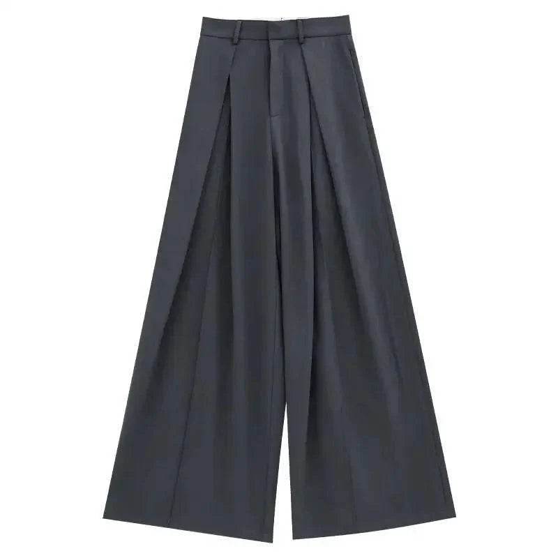 Women’s High-Waist Drapey Wide-Leg Pants – Chic & Comfortable Style - MODISH X 