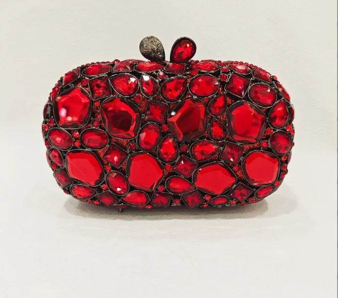 Women's Gold Clutch Bag – Elegant Crystal Evening Accessory - MODISH X 