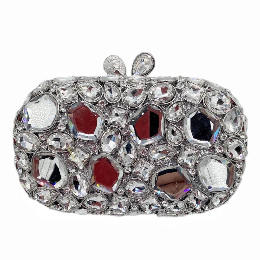 Women's Gold Clutch Bag – Elegant Crystal Evening Accessory - MODISH X 