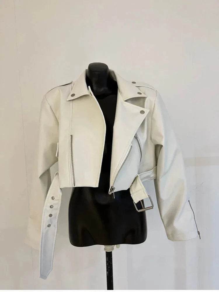 Women's Cropped Leather Jacket – Elegant, Stylish & Modern Fit - MODISH X 