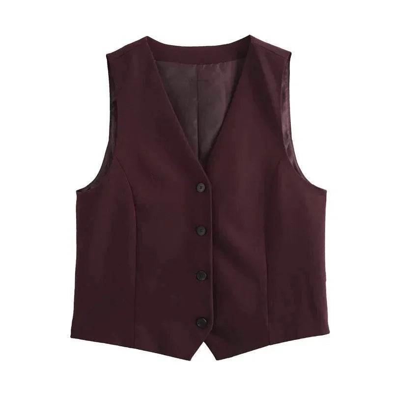 Women’s Color Block Knit Vest & Trousers Set – Trendy & Stylish Look - MODISH X 