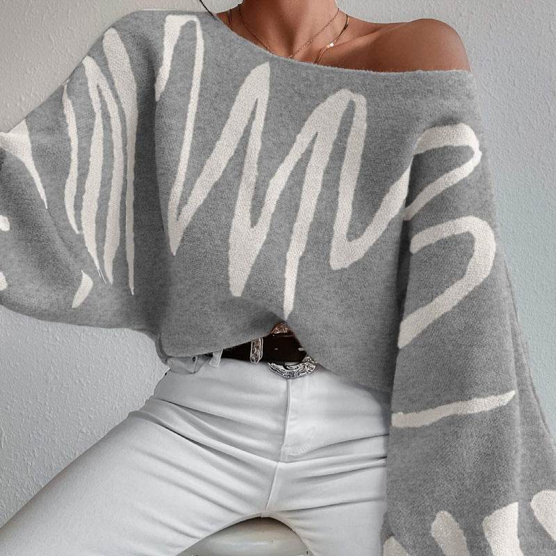 Women's Lantern Sleeve Pullover Sweater – Loose Fit Stylish Loose Fit - MODISH X 