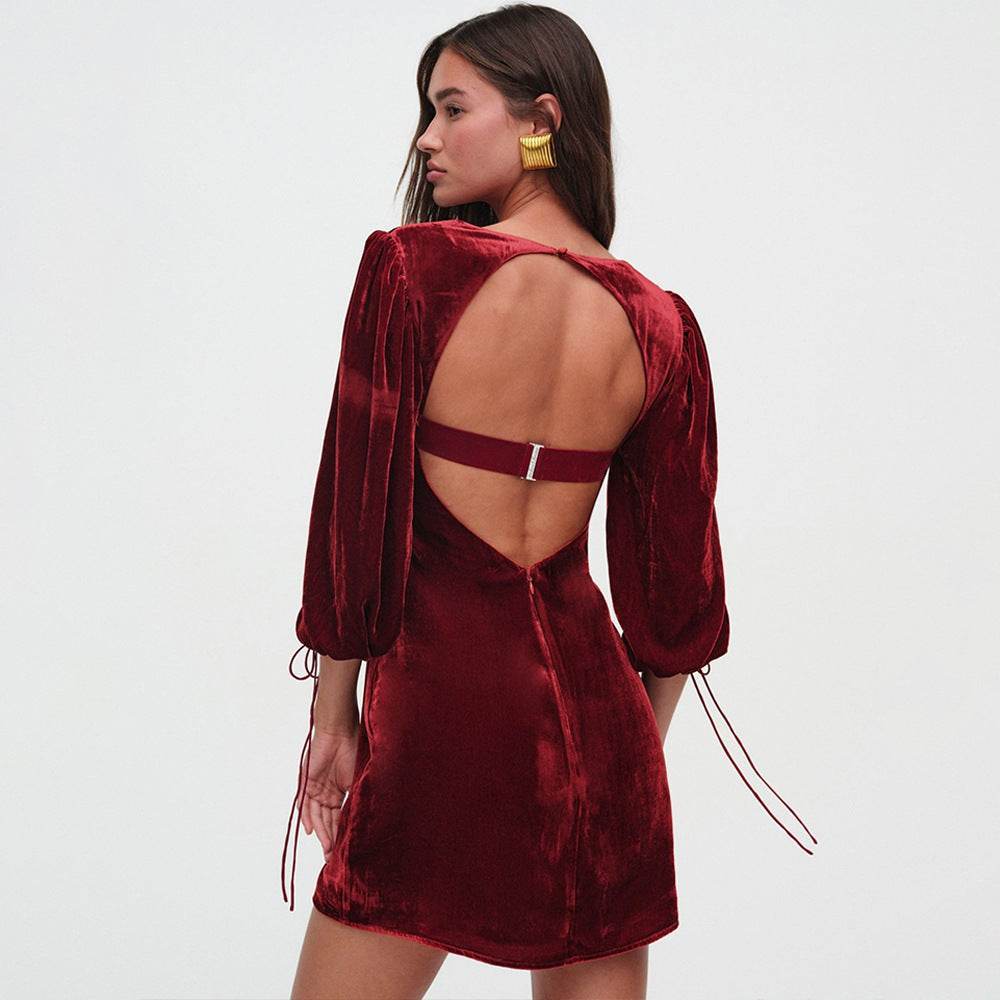 Dazzling Women’s Backless Strap Dress – Elegant, Chic & Bold - MODISH X 