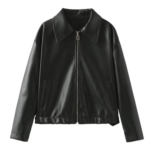 Women’s Imitation Leather Jacket – Edgy, Stylish & Versatile - MODISH X 