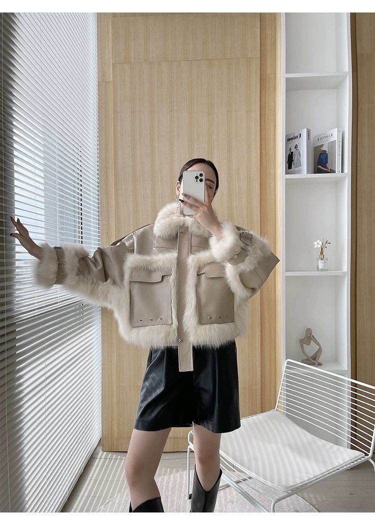 Women's Retro Fur Coat – Modish Winter Essential with Fox Fur - MODISH X 