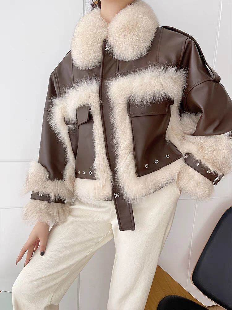 Women's Retro Fur Coat – Modish Winter Essential with Fox Fur - MODISH X 