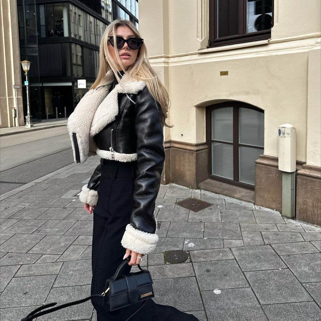 Women's Fur Collar Jacket – Chic Slim Fit for Winter Elegance - MODISH X 
