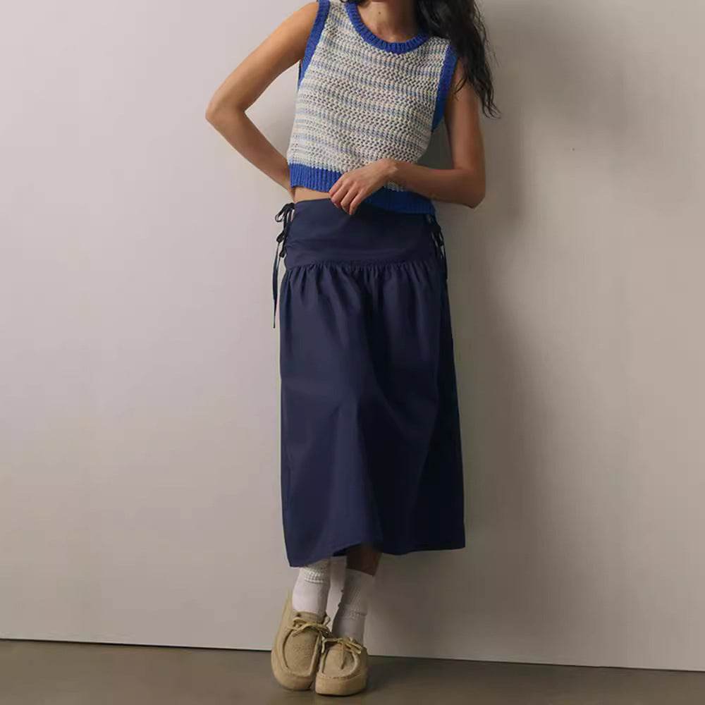 Elegant Knitted Shirt with Lace-Up Back for Winter Style - MODISH X 