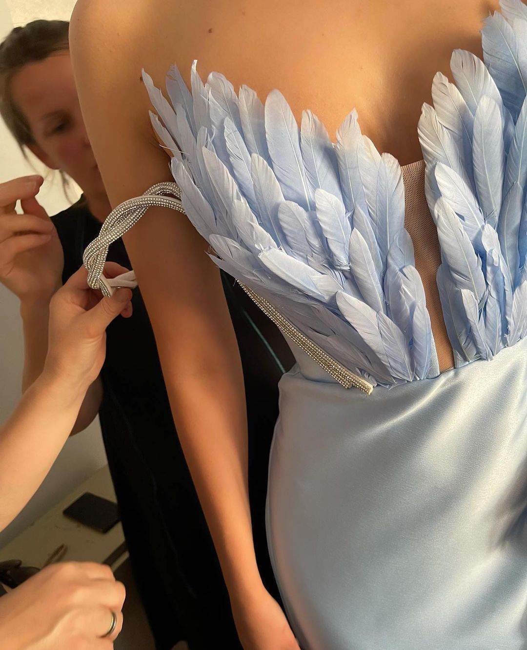 Stunning Feathered Floor Length Party Dresses – Elegant & Modish - MODISH X 