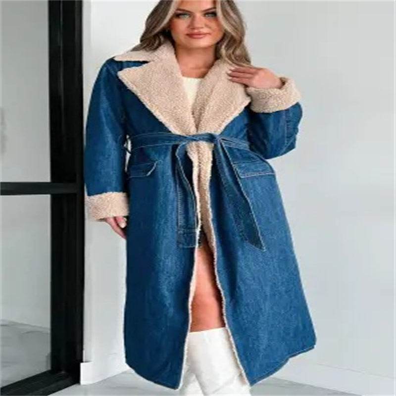 Women's Denim Trench Coat – Trendy & Versatile All-Season Essential - MODISH X 