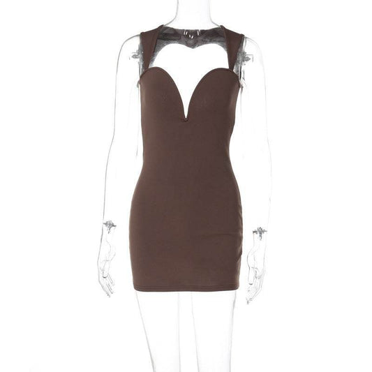 Women’s Deep V-Neck Sheath Dress – Sleek & Elegant & Timeless - MODISH X 