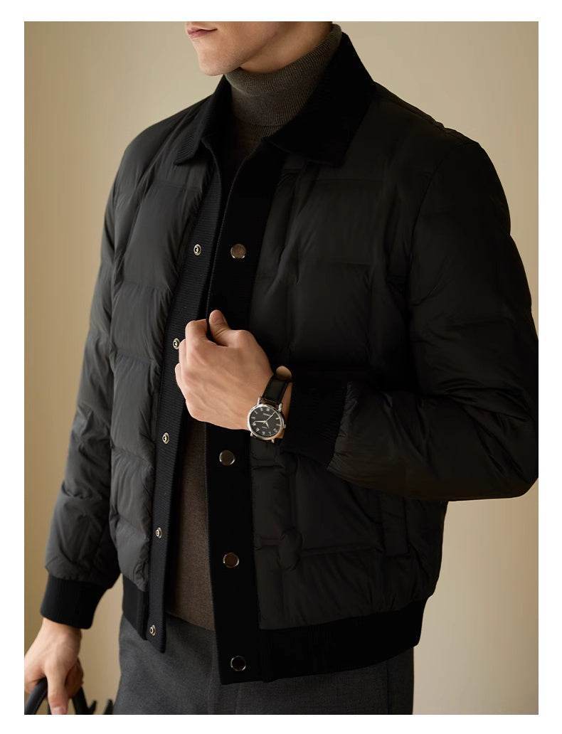 Men’s Luxury Patchwork Leather Short Coat – Unique Patchwork Patterns - MODISH X 
