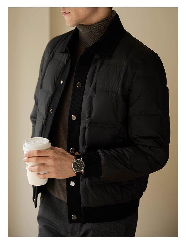 Men’s Luxury Patchwork Leather Short Coat – Unique Patchwork Patterns - MODISH X 