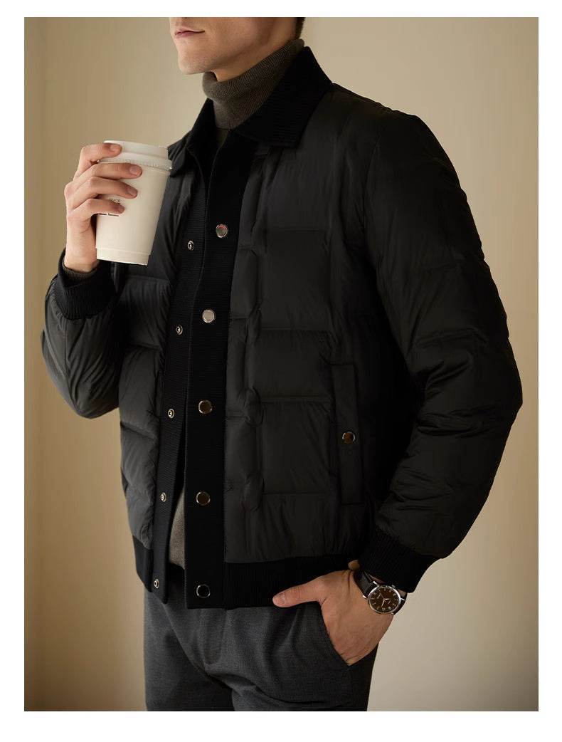 Men’s Luxury Patchwork Leather Short Coat – Unique Patchwork Patterns - MODISH X 